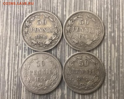 50 пенни 1890 и 1893 года 4 шт. До 12.04.19 - 1E03E1AA-3512-43AA-89D0-8F547E5FC04A
