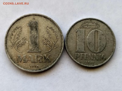 ГДР,1 марка 1975г+10 пфеннигов 1967г(алюминий)до 11.04.2019 - IMG_20190409_131316_HDR