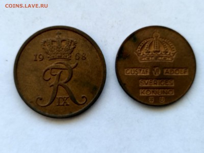 ДАНИЯ,ШВЕЦИЯ,5 эре 1968г+2 эре 1964г до 11.04.2019г - IMG_20190409_131755_HDR