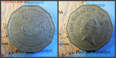 Белиз 1 доллар, 1990 - 4