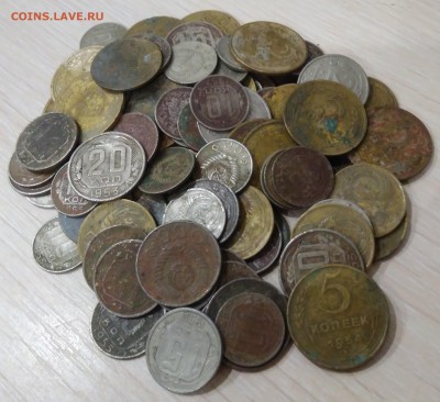 Монеты СССР. До 61 года. 200 шт. На чистку, опыты. - IMG_20190408_185026