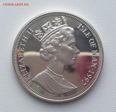 Остров Мэн 1 крона 1997 Рождение Христа Серебро Пруф Proof - 3.JPG
