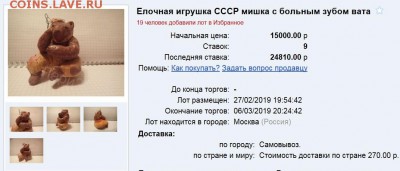 Изучаю спрос на елочную игрушку СССР Мишка с больным зубом - Мишка с больным зубом