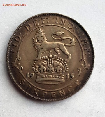 Англия 6 пенсов 1921 XF - 20190410_174621