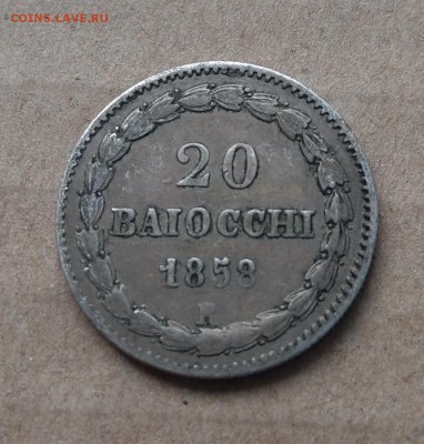 20 байокки 1858 - тип со сплошным венком - IMAG0952~2