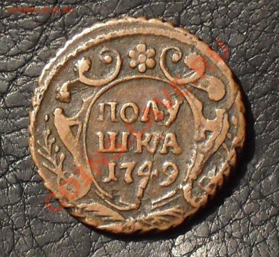 Полушка 1749 года. Очень хорошая, жёлтая! До 24.06.11 г. - SDC16277.JPG