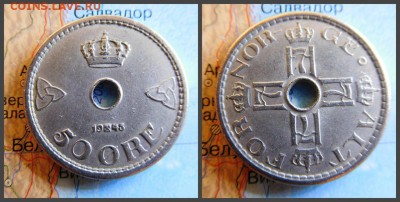 Норвегия 50 эре, 1945 - 13