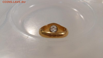 Золотое кольцо 1844 года с бриллиантом 1.47 карат,золото - 20190324_174131