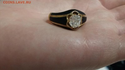 Золотое кольцо 1844 года с бриллиантом 1.47 карат,золото - 20190323_215636