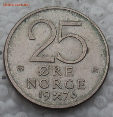 Норвегия 25 эре 1976 до 16.04.19 - 7