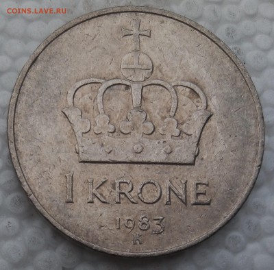 Норвегия 1 крона 1983 до 16.04.19 - 15