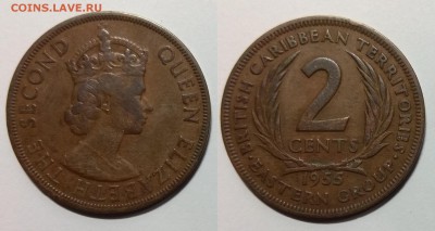Британские Карибы 2 цента 1955г Елизавета II- 17.04 22:00мск - IMG_20190409_071355