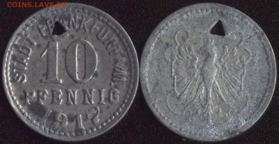 Франкфурт 10 пфеннигов 1917 №1 до 22:00мск 19.04.19 - Франкфурт 10 пфеннигов 1917 (продажа) 1