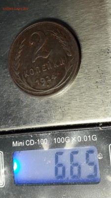 2 коп. 1924 шт. 1.2А гладкий гурт - 20190413_112313