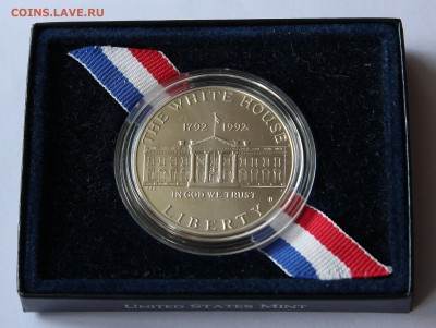 1 доллар США 1992 200 лет Белому Дому. Unc. Серебро. - IMG_8219.JPG