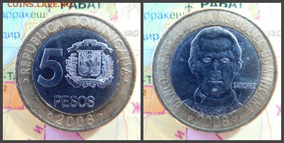 Доминикана 5 песо, 2008 БИМ - 16