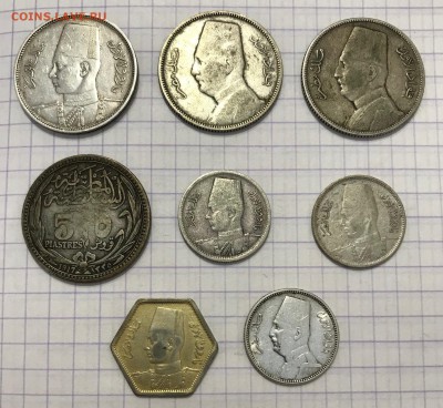 ЕГИПЕТ. Лот 8 монет. - 5FFF8B9B-241E-4B9F-A1F5-199E73EC714E