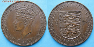 12 шиллинга 1946 до 20-04-19 в 22:00 - Джерси пенни 1946    468-1