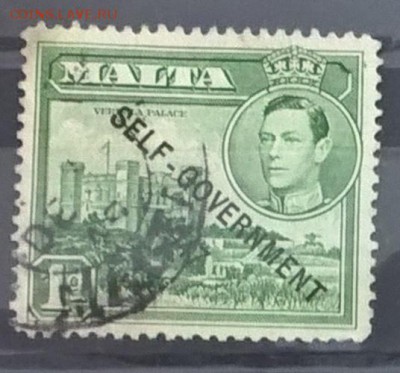 Колонии Мальта 1948 1м 1 надпечатка до 18 04 - 38