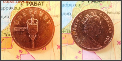 Гибралтар 1 пенни, 2007 - 17