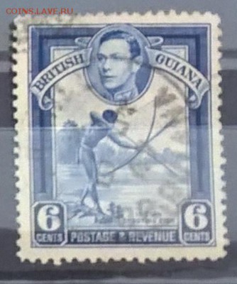 Колонии Британская Гвиана 1938 1м 6ц до 18 04 - 42