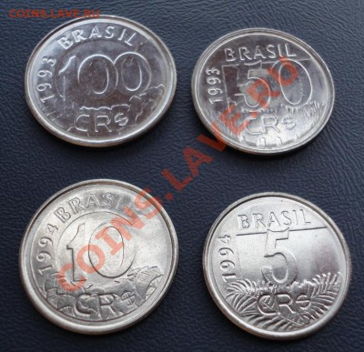 Бразилия. Полный комплект монет 1993-94 UNC до 25.06.11 в 22 - Бразилия 1