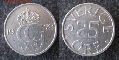 37.Монеты Швеции 1963-2000г. - 37.34. -Швеция 25 эре 1978    A49