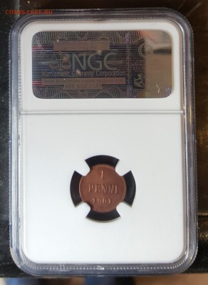 Слаб NGC MS 64.1 пенни 1901. Финляндия. С 200 р. - 20190415_121122