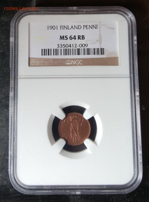 Слаб NGC MS 64.1 пенни 1901. Финляндия. С 200 р. - 20190415_121203