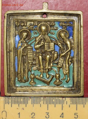 Меднолитая икона Деисус 19 век. 2 эмали - 18,04.19 в 22.00 - новое фото 114