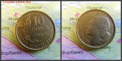 Франция 10 франков, 1957 - 3