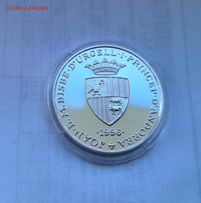 10 динар 1996 Андорра. Парусник. Серебро. Proof. - IMG_20190330_123558