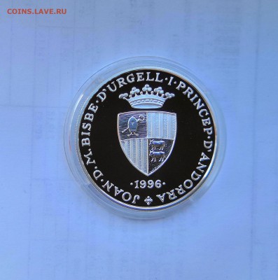 10 динар 1996 Андорра. Парусник. Серебро. Proof. - IMG_20190330_123553