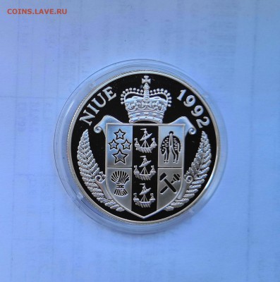 10 долларов 1992 Ниуи. Дж.Кук. Парусник. Серебро. Proof. - IMG_20190330_123255