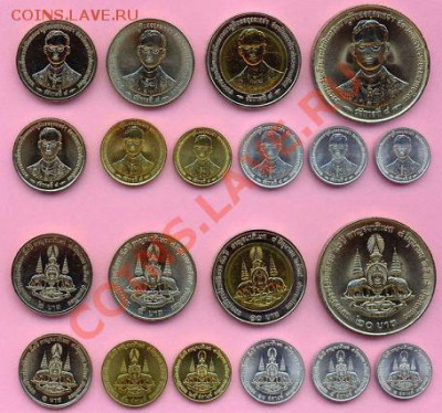 Комплекты и Банковские Наборы Иностранных монет UNC ДЕШЕВО! - Thailand 50 years jubilee 10 coins set.JPG