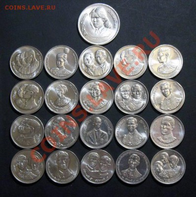 Комплекты и Банковские Наборы Иностранных монет UNC ДЕШЕВО! - Thailand 2 baht 43 coins set.JPG