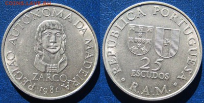 МАДЕЙРА 25 эскудо 1981 г До 17.04 В 22-00МСК - Мадейра 20 эск