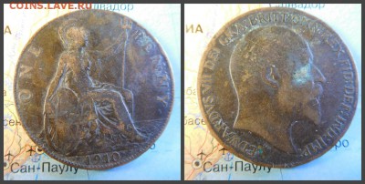 Великобритания 1 пенни, 1910 - 12