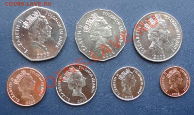 Соломоновы острова. Полный комплект 2005 в UNC до 25.06.11 - Соломоновы о-ва 2