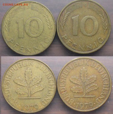 Монеты Германии 10 пф. 70-х годов - Германия 1979. 10 пф. G, J.JPG