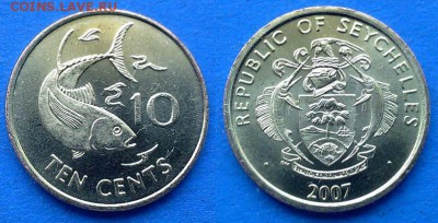 Сейшелы - 10 центов 2007 года до 23.04 - Сейшелы 10 центов 2007