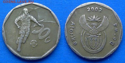 ЮАР - 50 центов 2002 года (Футбол) до 23.04 - ЮАР 50 центов 2002 футбол