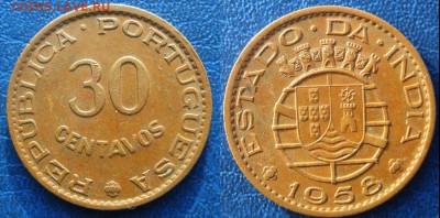 Португальская Индия 30 сентавос 1958г До 18.04 В 22-00МСК - пинд30с