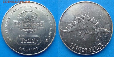 Жетон-медаль TETLEY Парк Юрского периода 1997 года до 23.04 - Парк Юрского периода