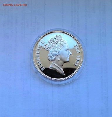 10 долларов 1993 Фиджи.Уильям Блай.Парусник. Серебро. Proof. - IMG_20190413_105457