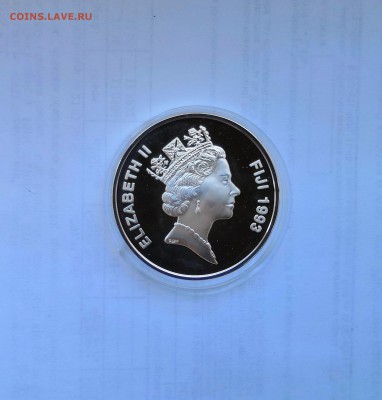 10 долларов 1993 Фиджи.Уильям Блай.Парусник. Серебро. Proof. - IMG_20190413_105447