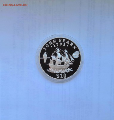 10 долларов 1994 Науру. Джон Ферн. Корабль. Серебро. Proof. - IMG_20190413_105549