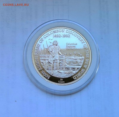 20 крон 1991 О-ва Теркс и Каикос. Х.Колумб. Серебро. Proof. - IMG_20190413_110359