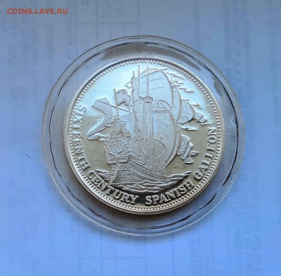 1 унция серебро 999. 16-й век. Испанский галлеон. Proof. - IMG_20190413_110513