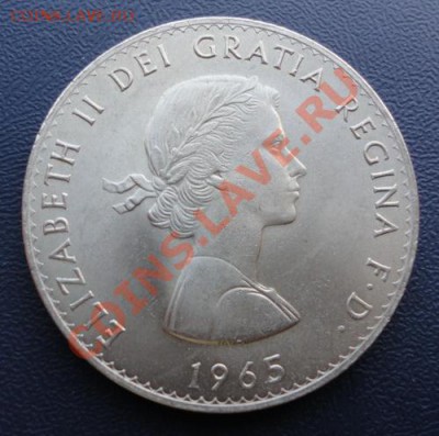 Великобритания 1 крона 1965 Черчиль в UNC до 25.06.11 в22-00 - Великобритания 1 крона 1965 Черчиль 2